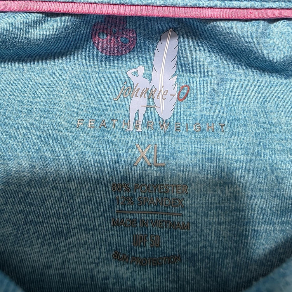 johnnie-O Blue Polo with Pink Skull Motif - Picture 7 of 11